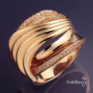 골드베리 14k 18k Luxury Wing Ring